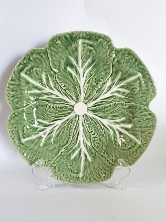 Bordallo Pinheiro Porcelain Green Cabbage Plate (1 of 3)