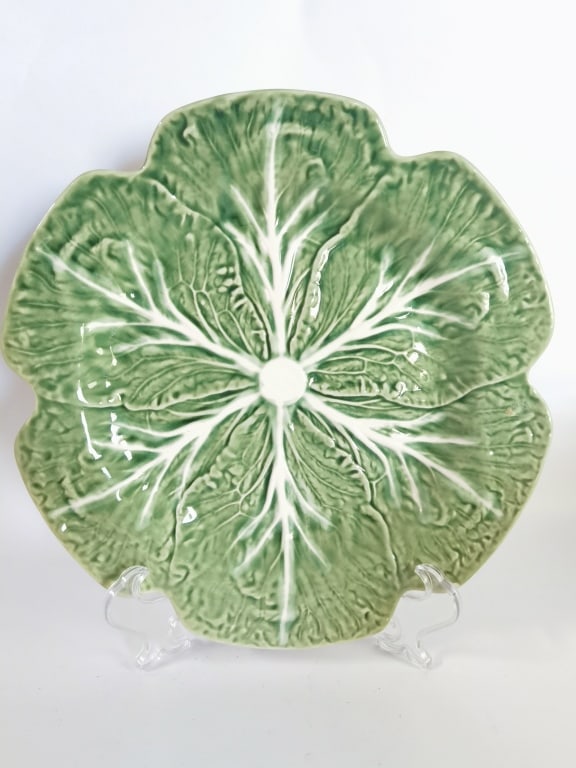 Bordallo Pinheiro Porcelain Green Cabbage Plate (1 of 3)