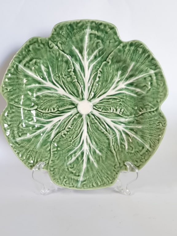 Bordallo Pinheiro Porcelain Green Cabbage Plate (1 of 3)