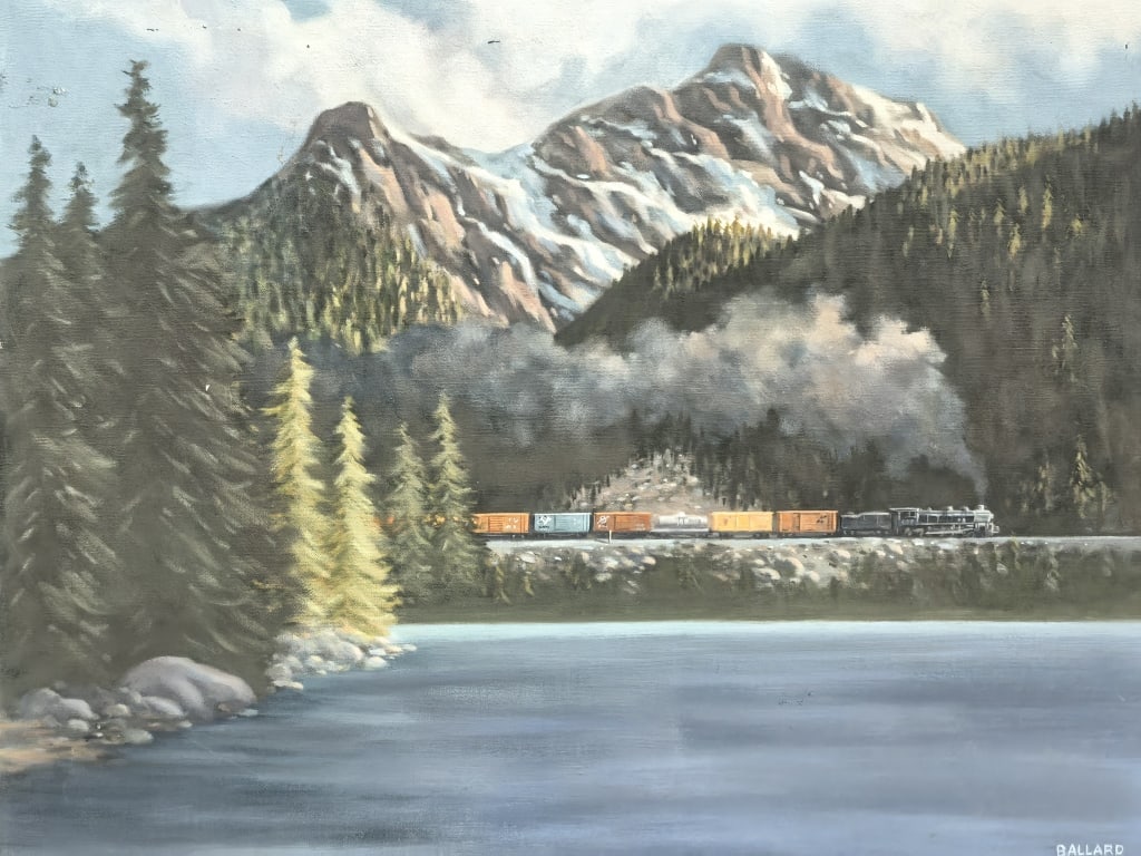 Vintage Landscape Oil Painting SIgned Ballard (1 of 5)