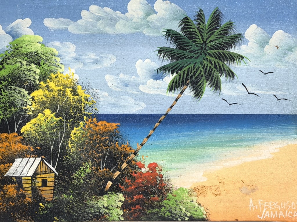 Vintage Seascape Oil Painting Signed A. Ferguson (1 of 5)