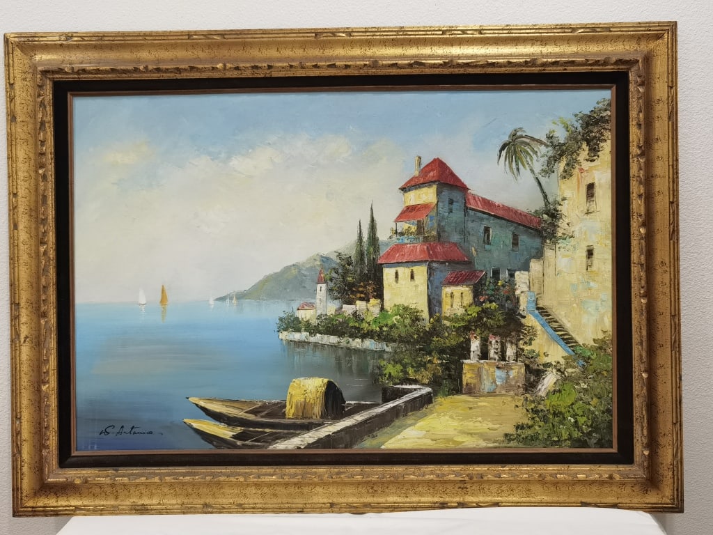 S. Antonio Seaside Oil Painting on Canvas (1 of 6)