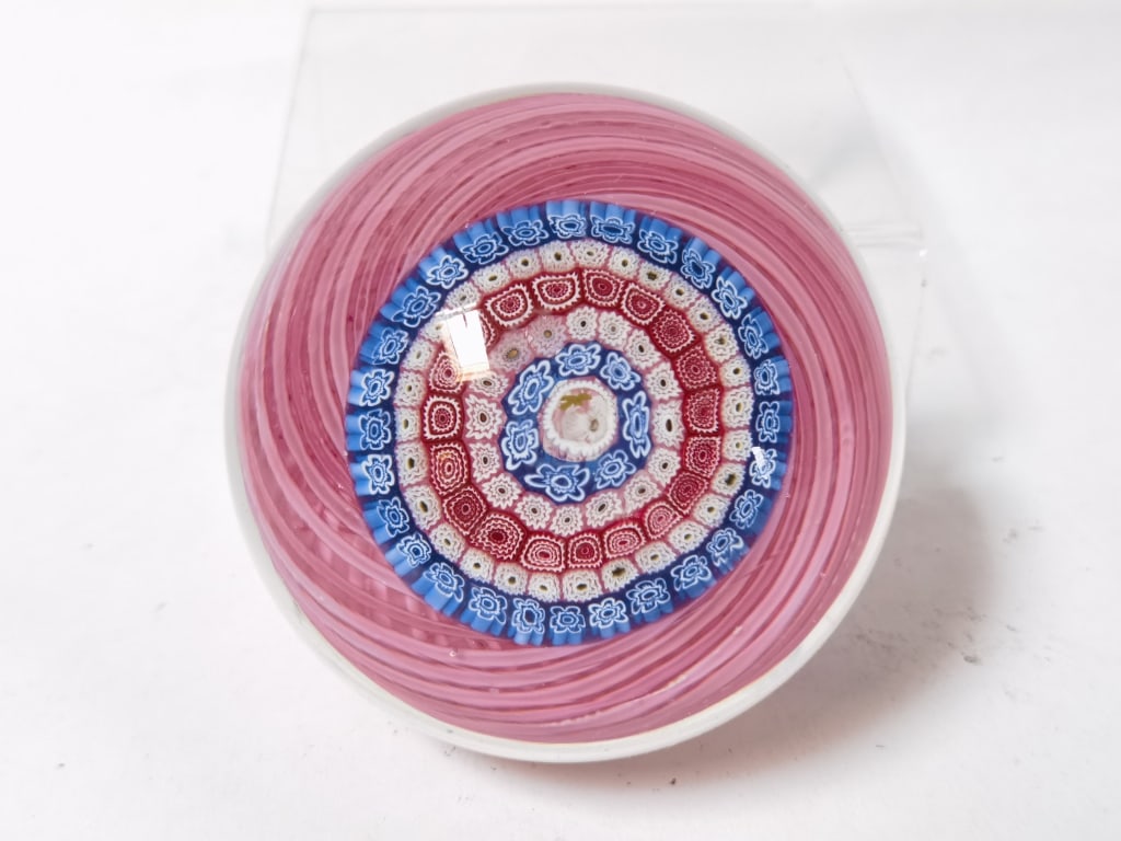 Murano Italy Millefiori Art Glass Paperweight (1 of 4)