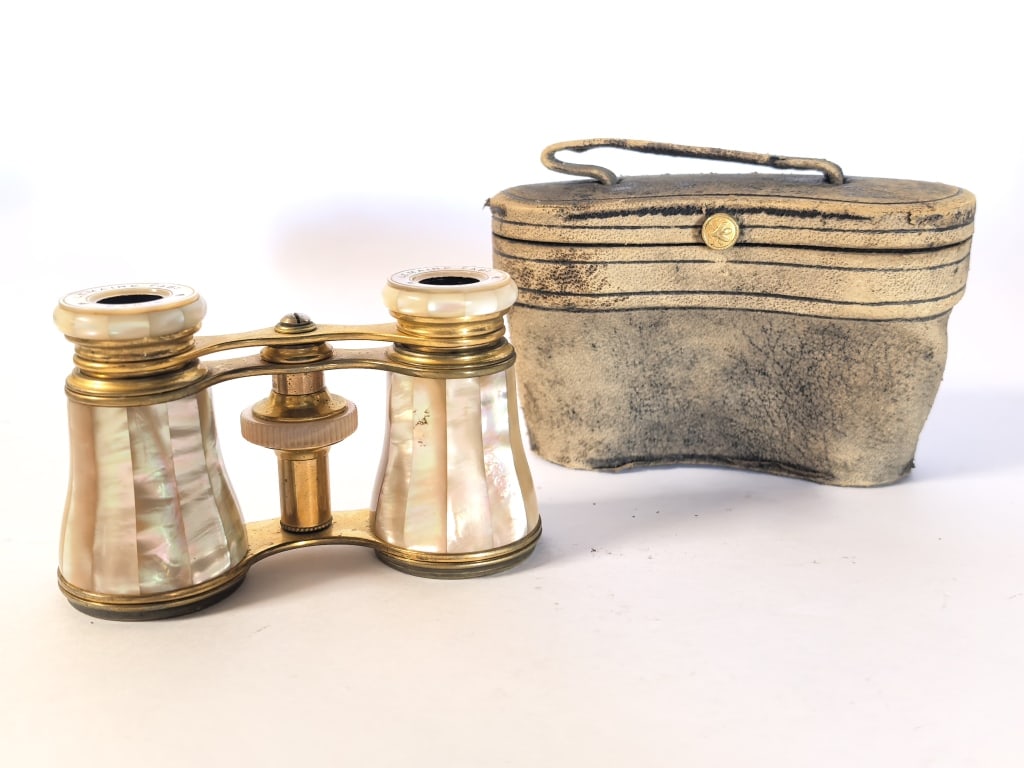 Late 19th C. French Mother-of-Pearl Gilt Brass Ope (1 of 4)
