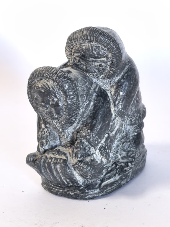 The Wolf Sculptures Canadian Inuit Soapstone Carvi (1 of 5)