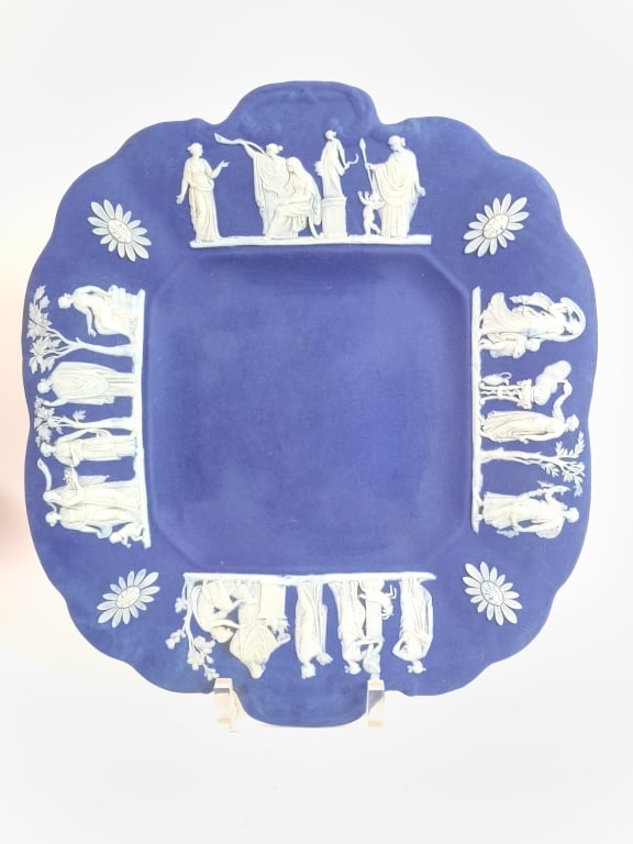 Vintage Wedgwood Cobalt Blue Jasperware Tray (1 of 7)