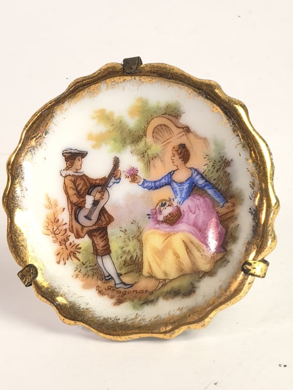 Vintage Miniature Goudeville Limoges Porcelain Dis (1 of 4)