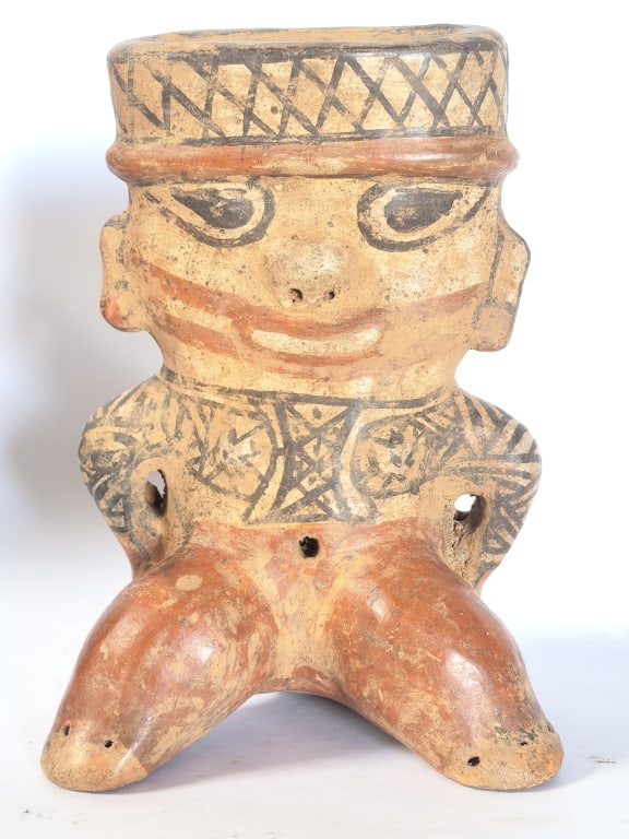 Pre-Columbian Style Costa Rican Nicoya "Venus" Eff: Pre-Columbian Style Costa Rican Nicoya "Venus" Effigy Figure, 6in by 4.5in