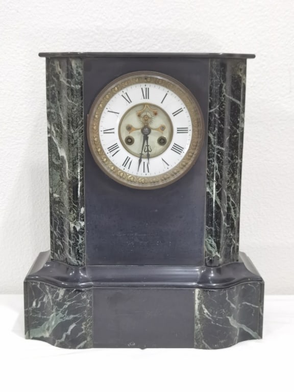Antique French Marble Mantel Clock (1 of 9)
