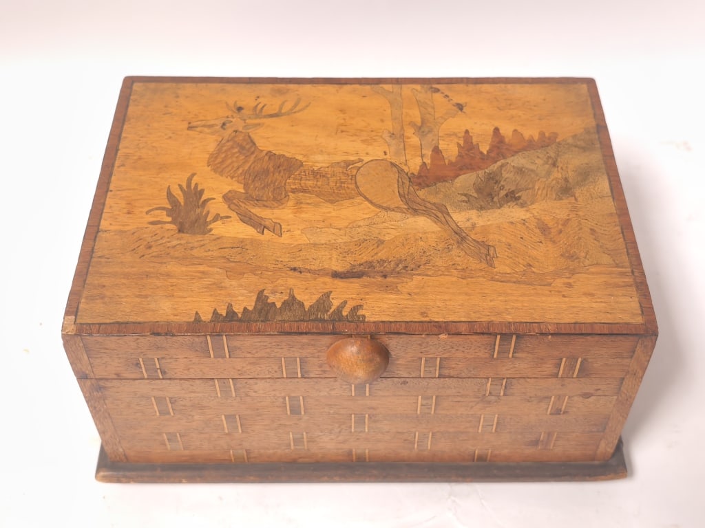 Wiener Intarsien Kunst Marquetry Wood Box (1 of 10)