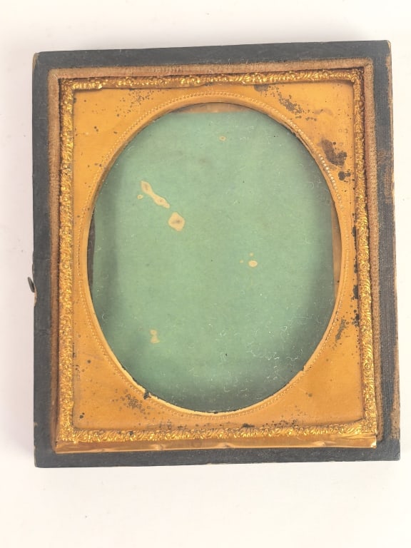 Antique Victorian Leather & Gilt Brass Union Case (1 of 2)