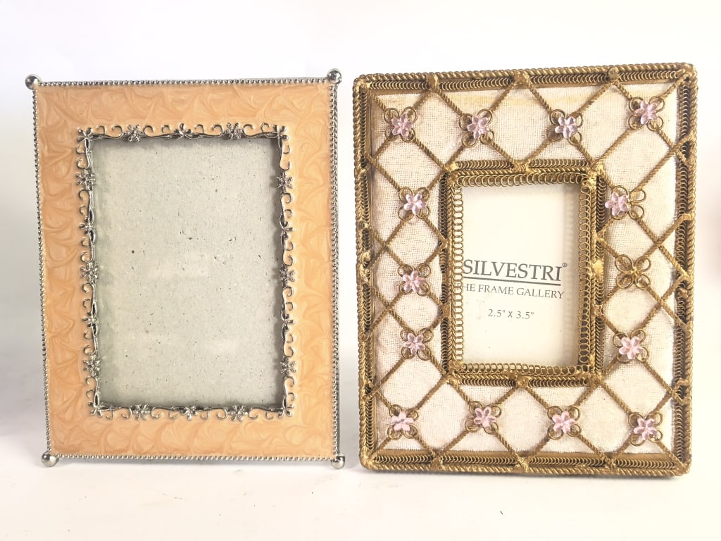 (2) Decorative Enamelled & Filigree Easel Frames (1 of 3)