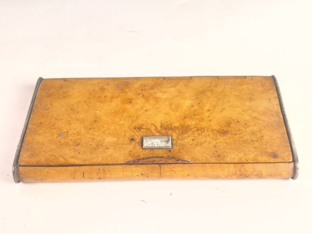Antique Burr Wood Cigarette Case (1 of 5)