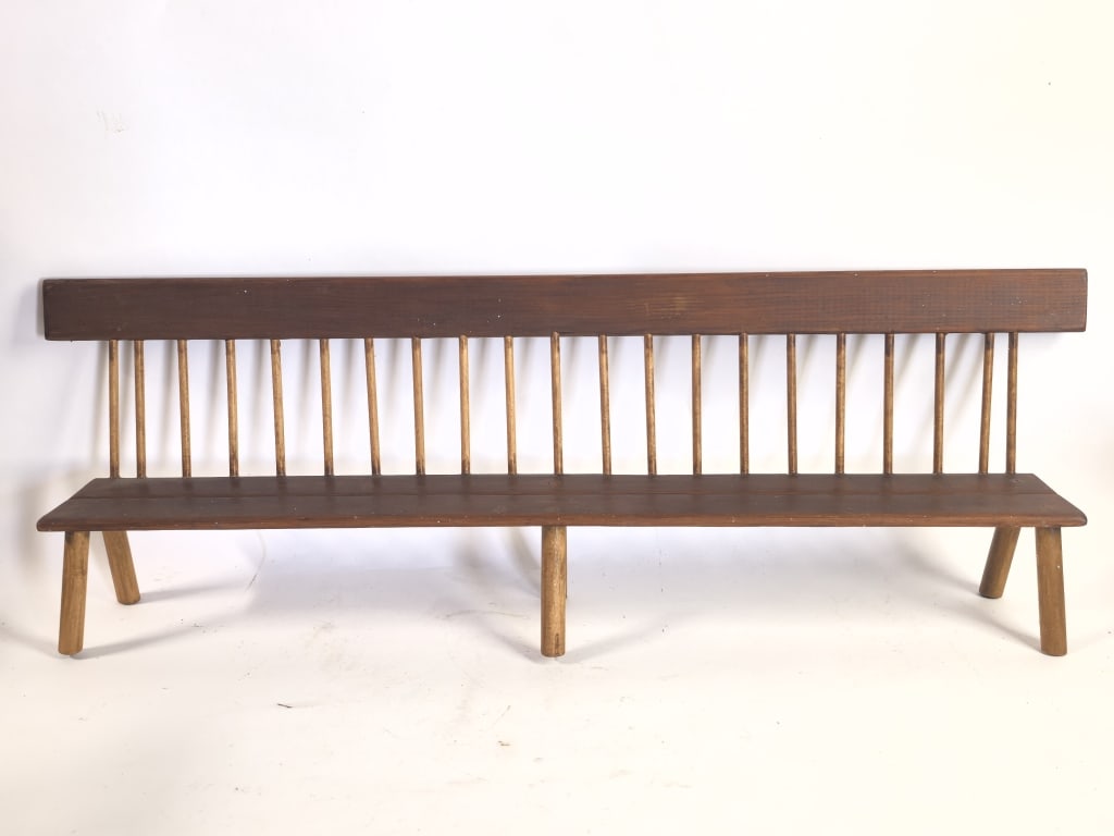 Country Vernacular Wooden Spindle-Back Settee Mode (1 of 5)
