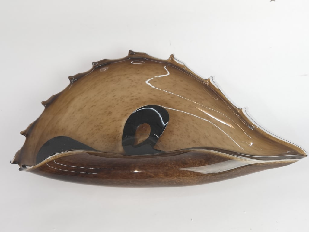 Large Vintage Murano Style Conch Shell Centerpiece (1 of 5)