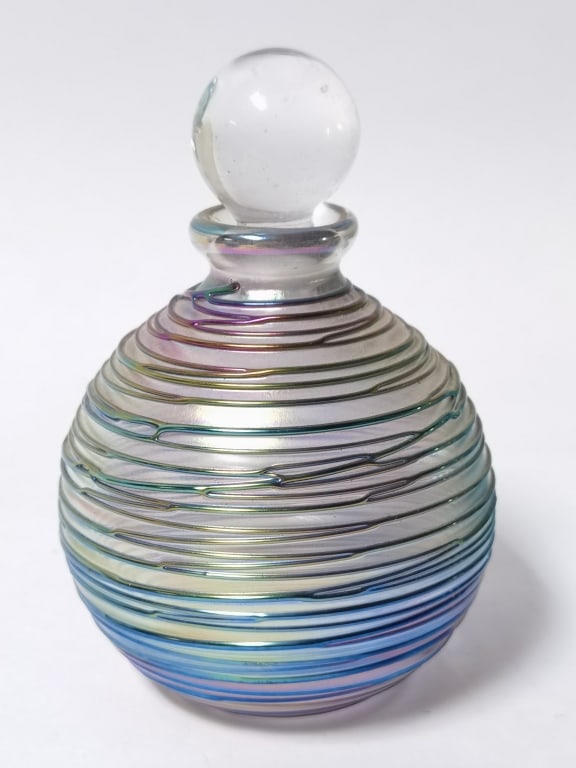 Dichroic Art Glass Perfume Bottle (1 of 4)
