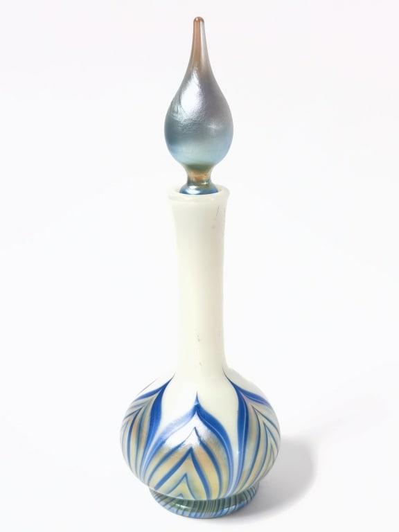 1981 Lundberg Studio Pulled Feather Perfume Bottle (1 of 5)