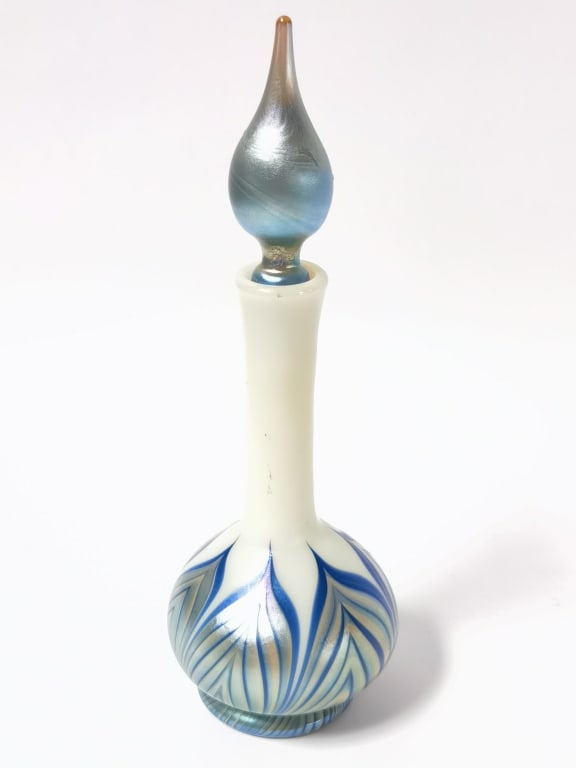 1981 Lundberg Studio Pulled Feather Perfume Bottle - 2