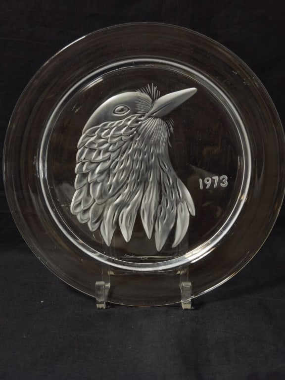 1973 Lalique France Crystal "Jayling" Plate (1 of 3)