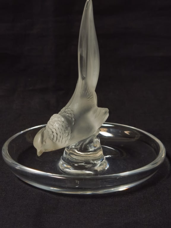Vintage Lalique Crystal Pheasant Ring Tray (1 of 4)