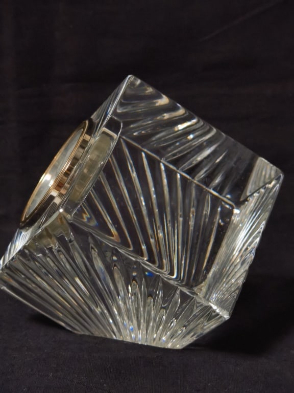 Vintage Waterford Crystal Cube Table Clock - 4