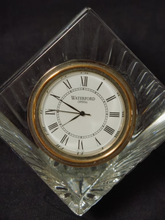 Vintage Waterford Crystal Cube Table Clock - 5