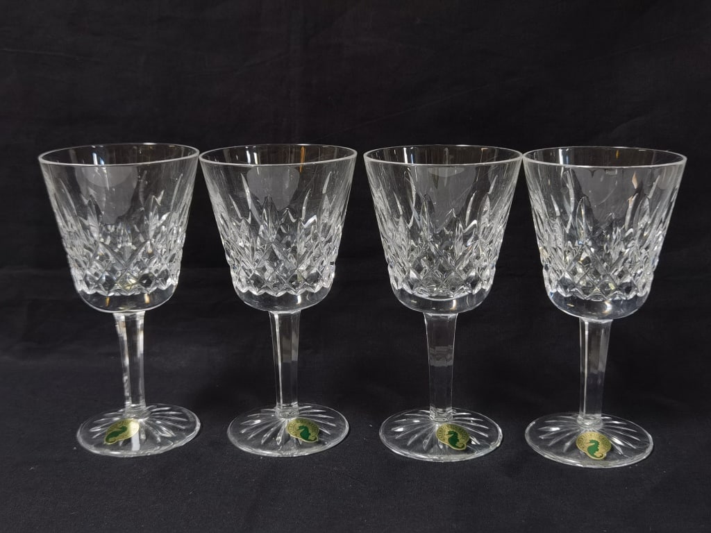 (4) Waterford Crystal Lismore Claret Wine Glasses (1 of 4)