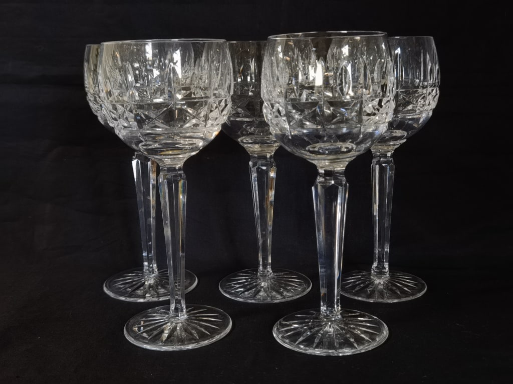 (5) Waterford Crystal Kylemore Hock Wine Glasses (1 of 4)