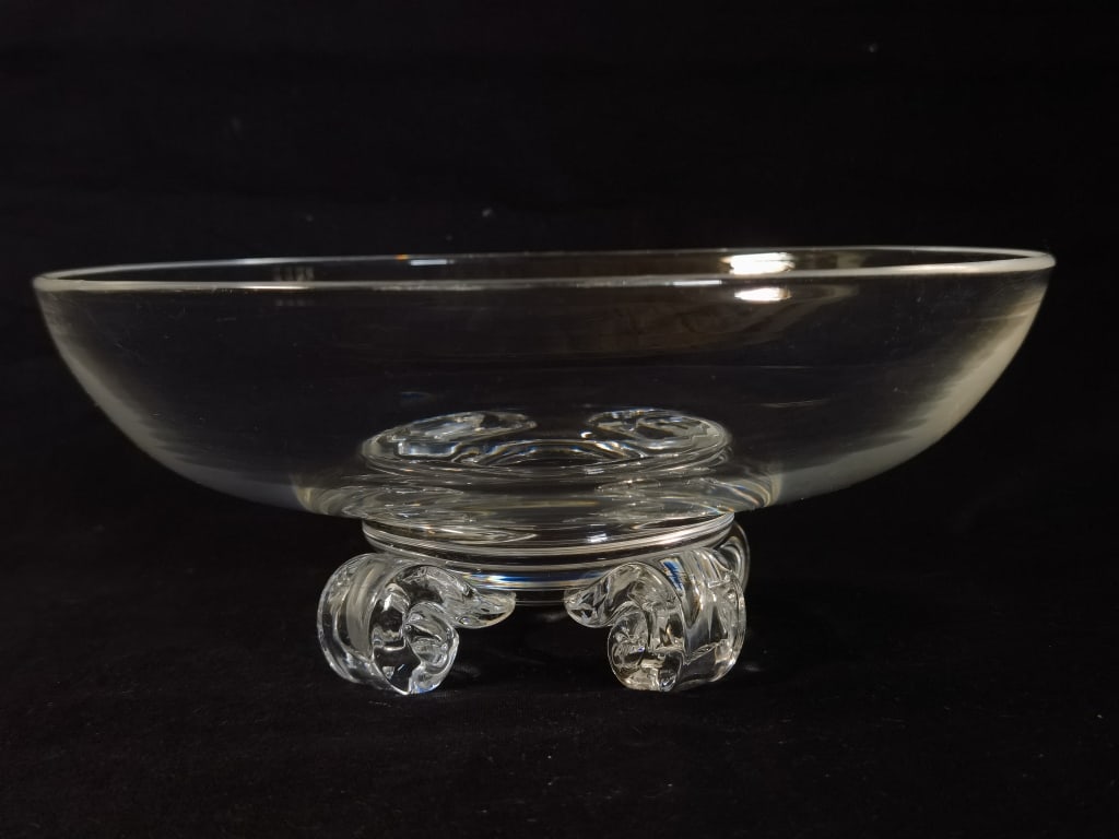 Vintage Steuben Glass Low-Footed Centerpiece Bowl (1 of 4)