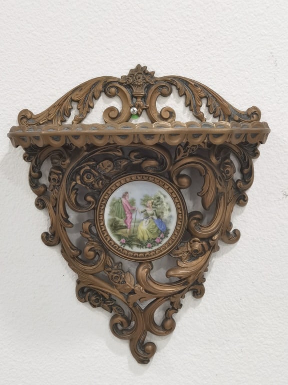 Cameo Creation French Rococo Revival Style Wall Br: Cameo Creation French Rococo Revival Style Wall Bracket, 13.5in by 11.5in by 5in