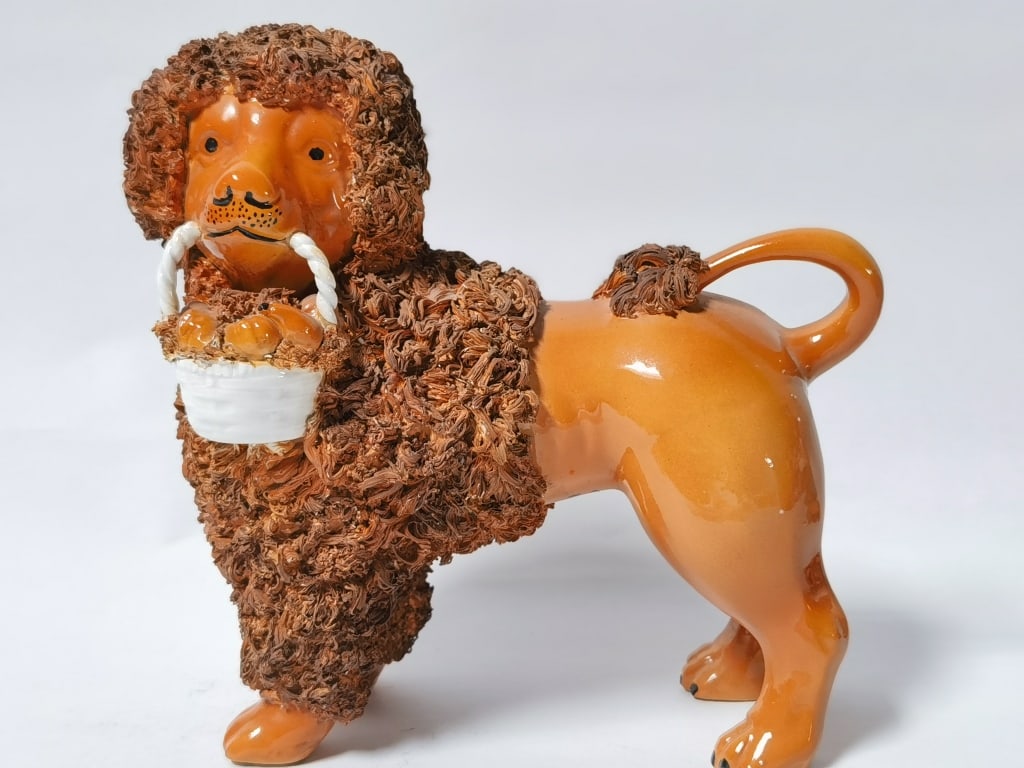 Vintage Italian Porcelain Spaghetti Poodle Figurin (1 of 5)