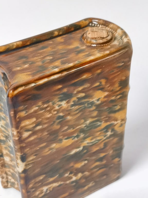 Antique Pottery Book Flask - 3