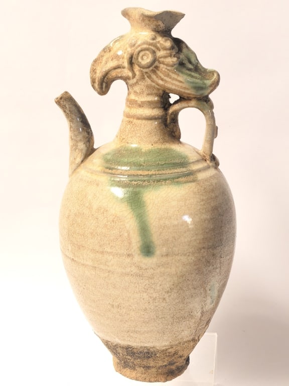 Tang-Style Chinese Ceramic Phoenix-Head Urn (1 of 7)