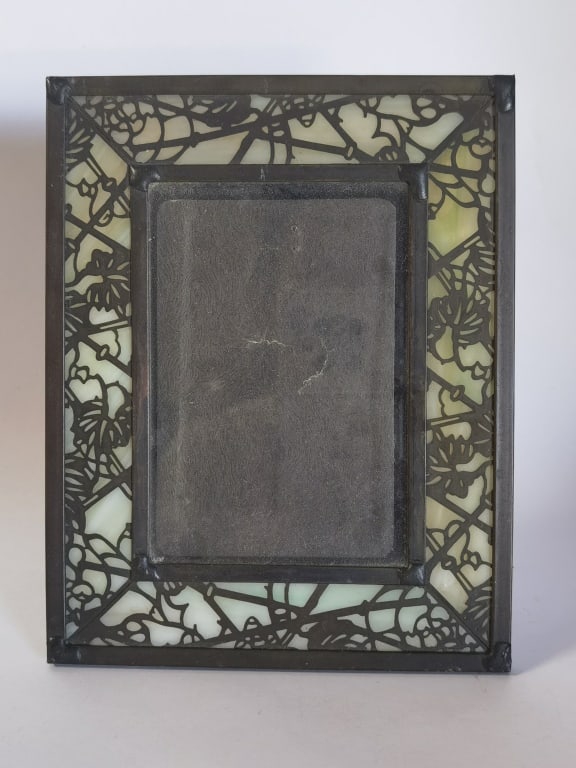 Vintage Tiffany Style Stained Glass Picture Frame (1 of 4)