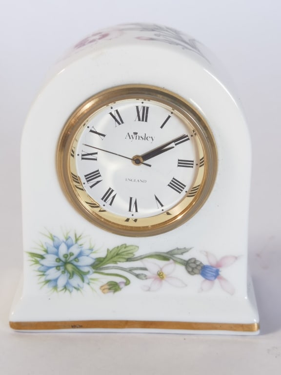 Vintage Aynsley Porcelain Arched Desk Clock (1 of 4)
