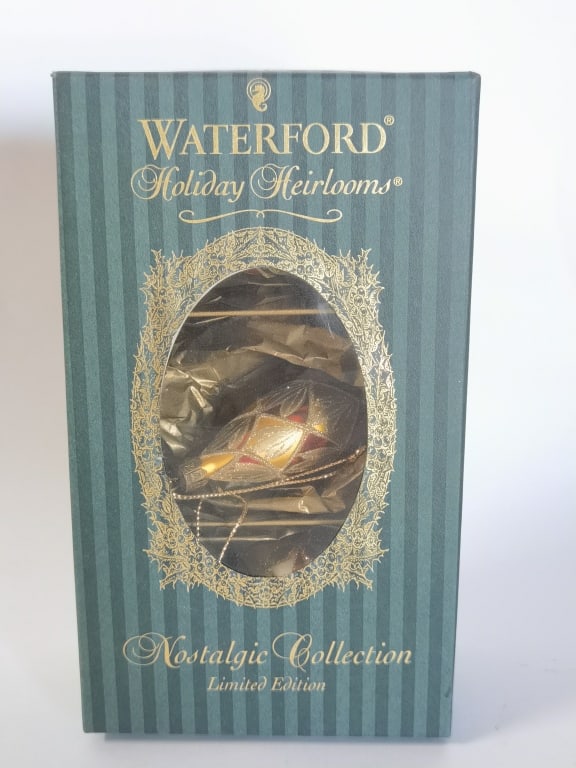 Waterford "Holiday Heirlooms" Glass Ornaments Set: Waterford "Holiday Heirlooms" Glass Ornaments Set, 2.5-3in