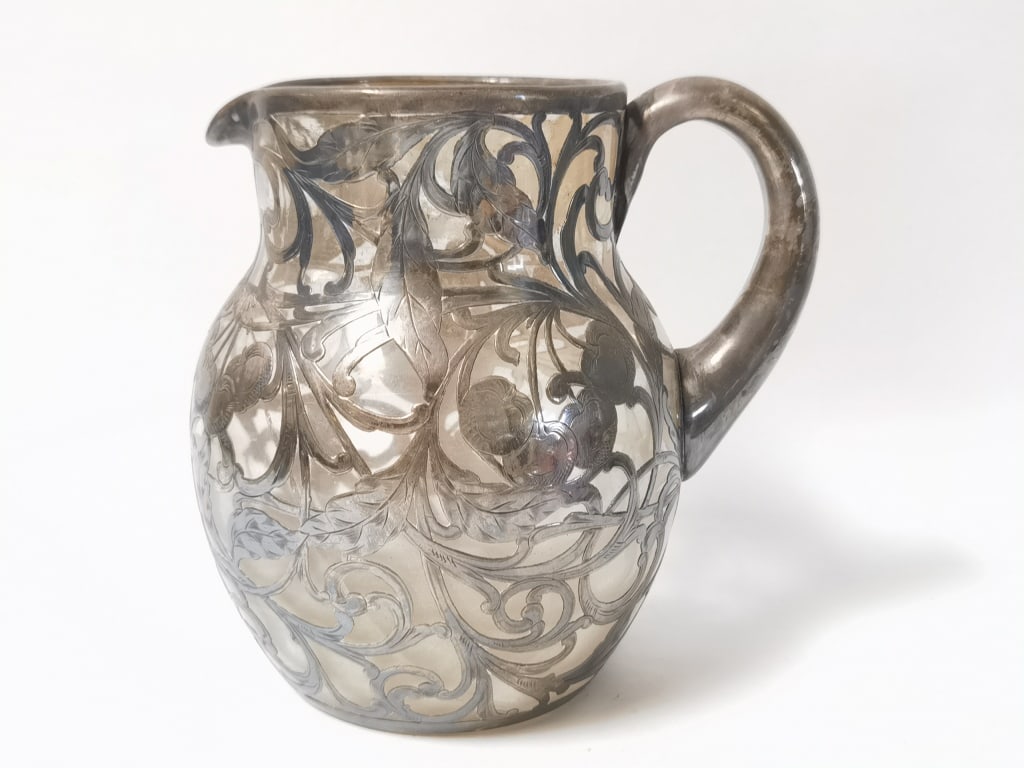 Antique Art Nouveau Style Sterling Silver Overlay (1 of 8)