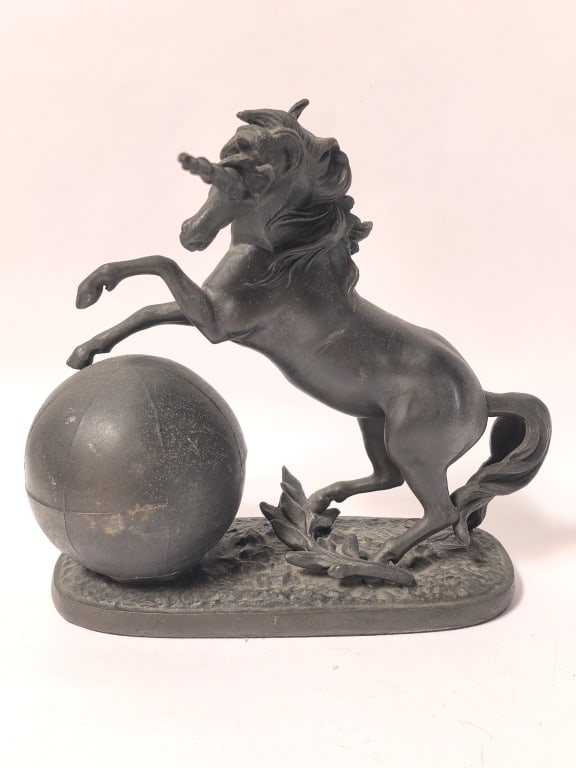 Vintage Collection Franchise Rearing Unicorn Sculp: Vintage Collection Franchise Rearing Unicorn Sculpture, 9in by 8.5in by 6in
