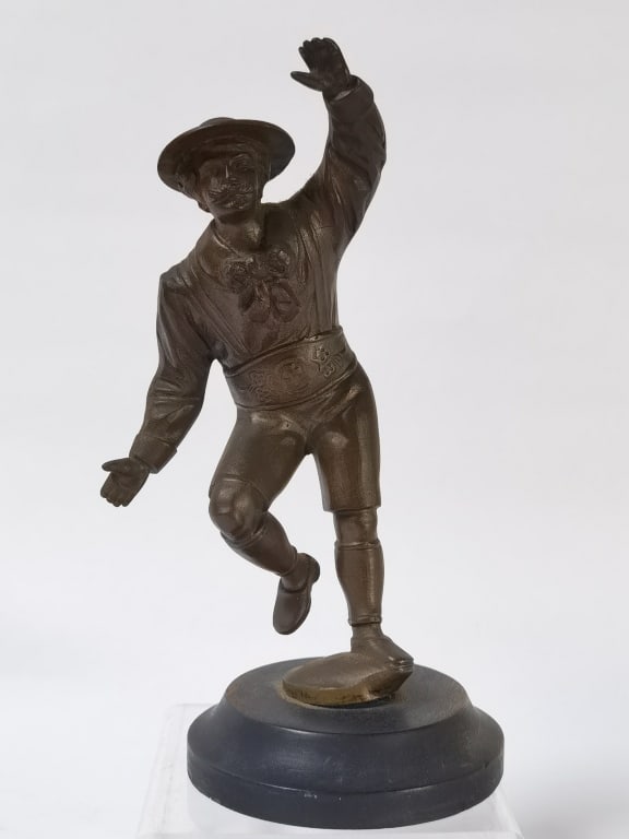Vintage Bronze Bavarian Schuhplattler Sculpture (1 of 4)