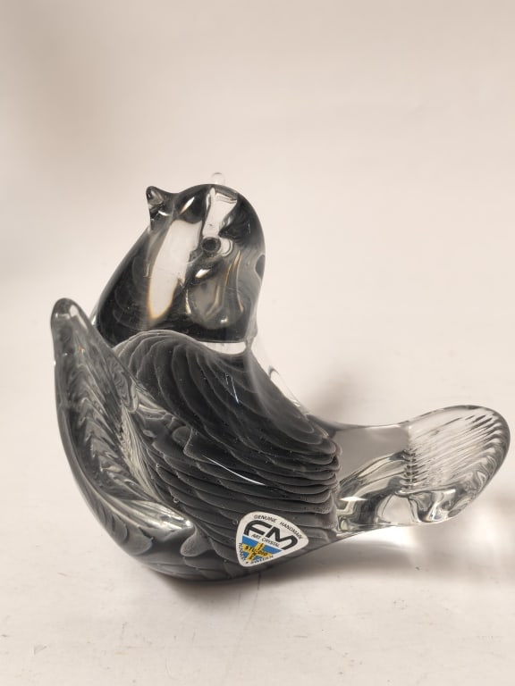 FM Konstglas Ronneby Swedish Crystal Bird Figurine (1 of 4)