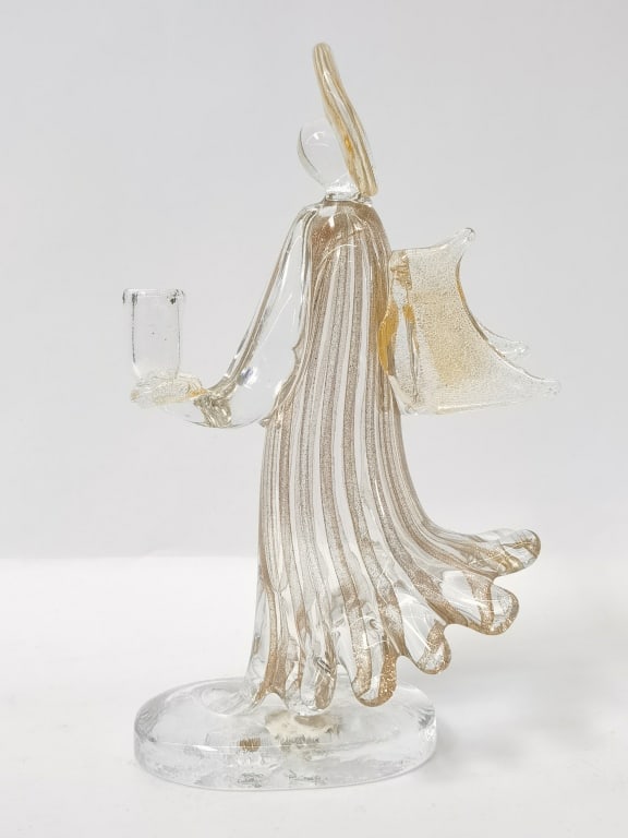 Vintage Murano Italy Glitter Art Glass Angel (1 of 5)