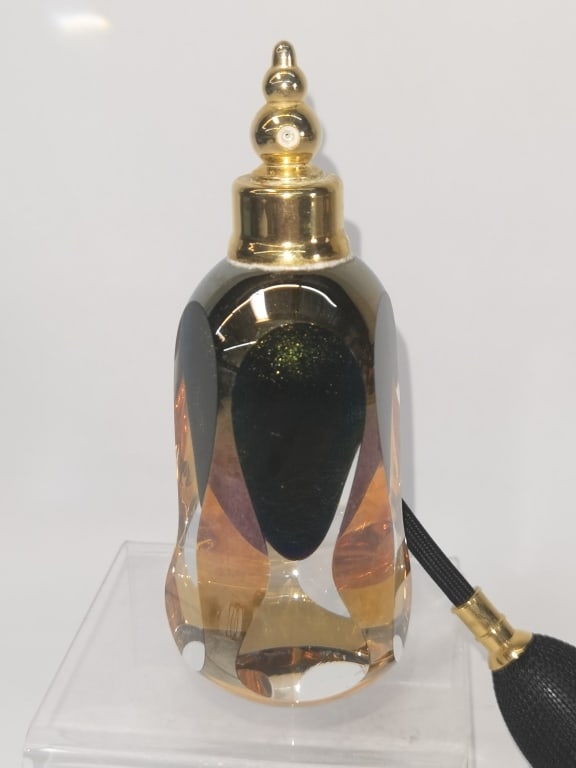 1990 Signed Studio Iridescent Art Glass Atomizer - 3