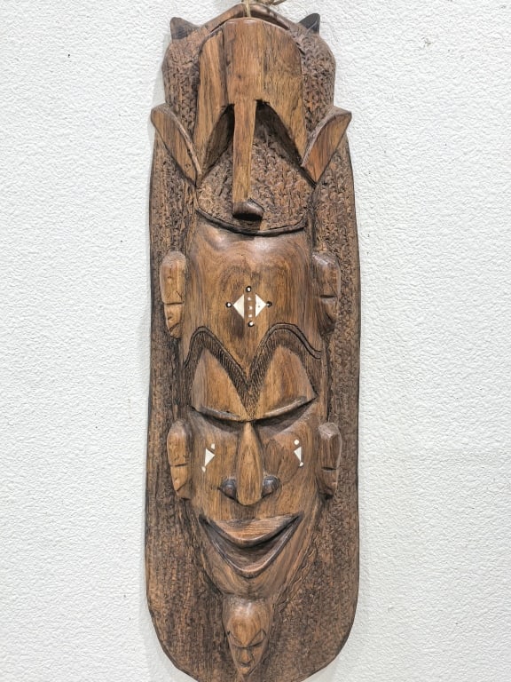Vintage West African Carved Hardwood Mask (1 of 6)