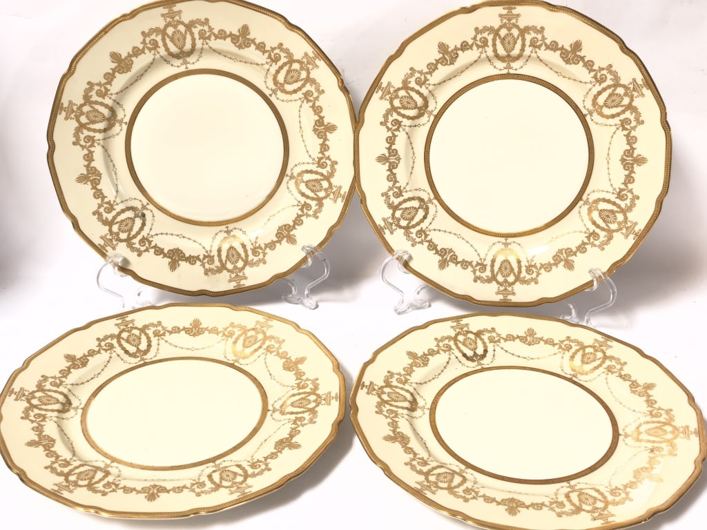 (4) Vintage Rosenthal Ivory Gilt Rim Cabinet Plate (1 of 8)