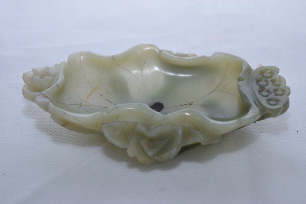 Chinese Republic Period Jade Carved Brush Washer (1 of 3)