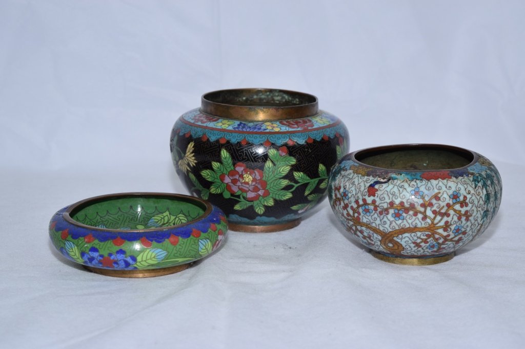 Three Chinese Cloisonne Objects (1 of 2)