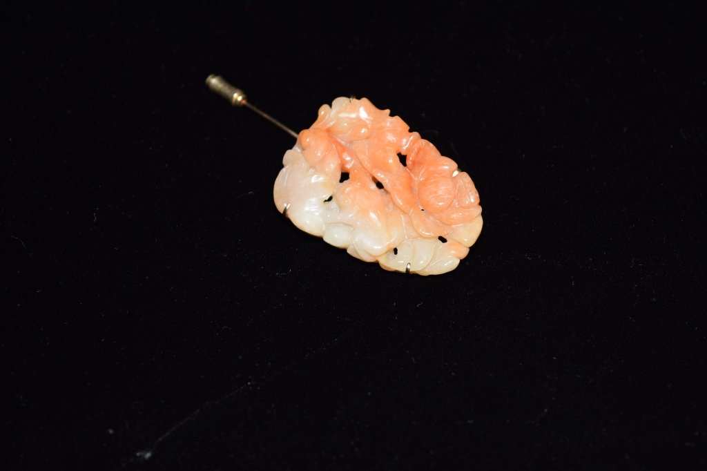 Chinese Jadeite Carved Brooch (1 of 1)
