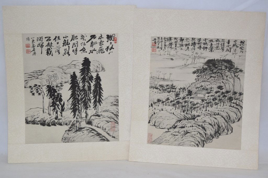 Two Chinese Watercolor Woodblock Prints (1 of 1)