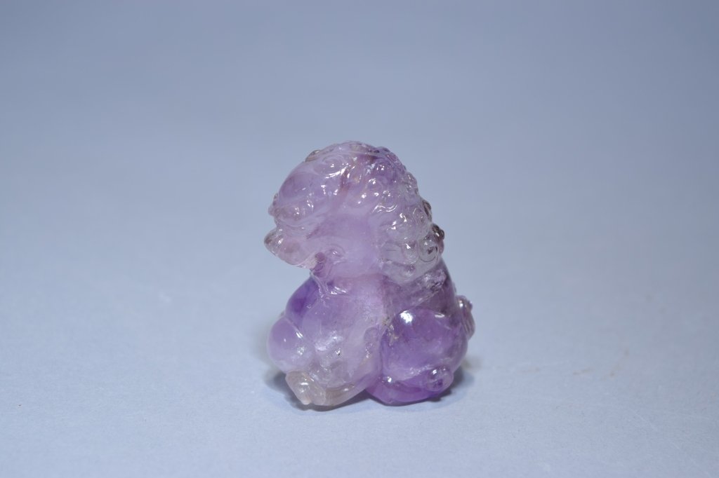 19th C. Chinese Purple Quartz Carved Snuff Bottle (1 of 5)