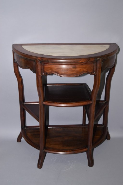 One of Pair Early 20th C. Chinese Hardwood Tables (1 of 7)